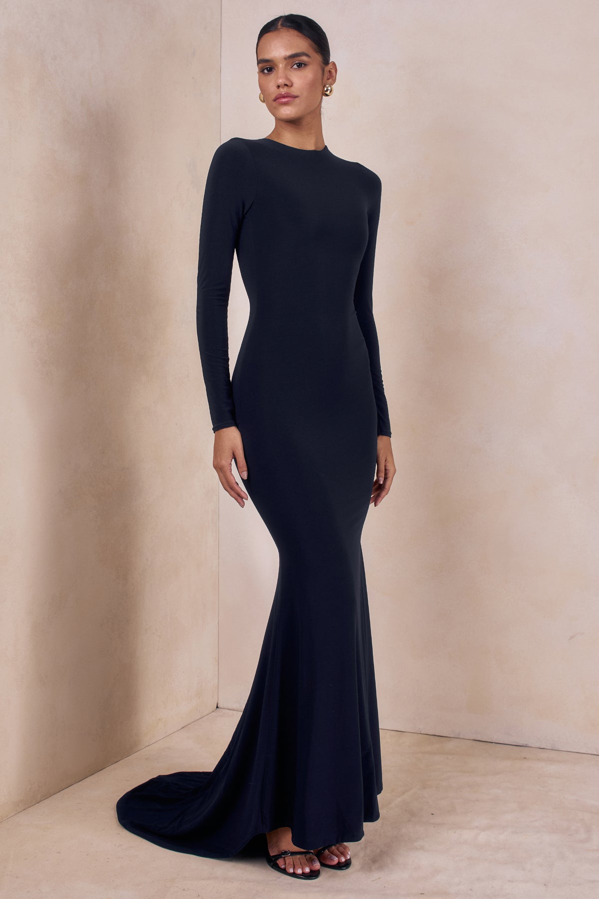ECM_HR_CL126332015 - One Step Ahead | Navy Long Sleeve Backless Fishtail Maxi Dress 02.jpg