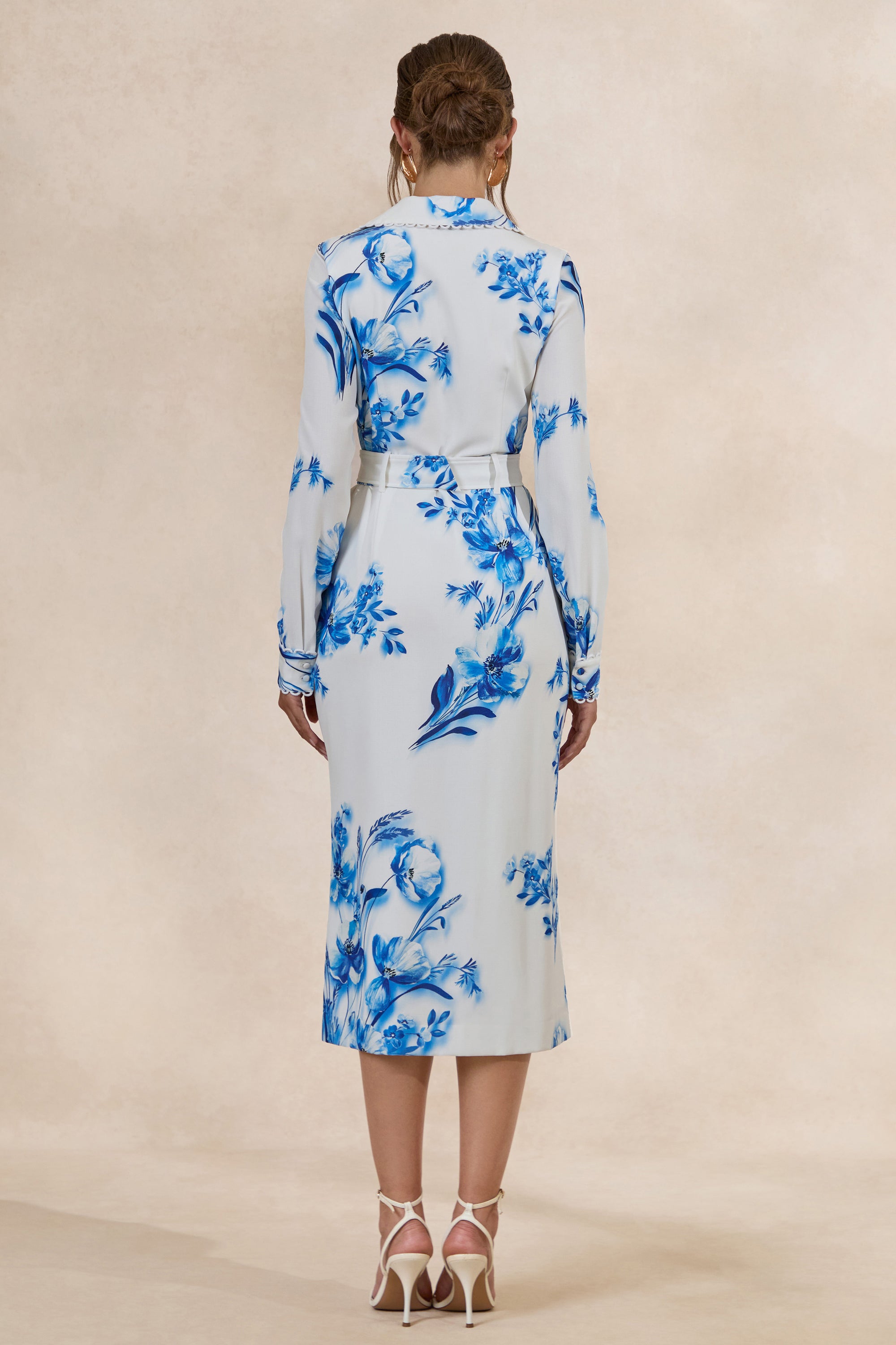 CL135595153 - Zephy _ Blue Floral Print Belted Shirt Midi Dress5 2.jpg