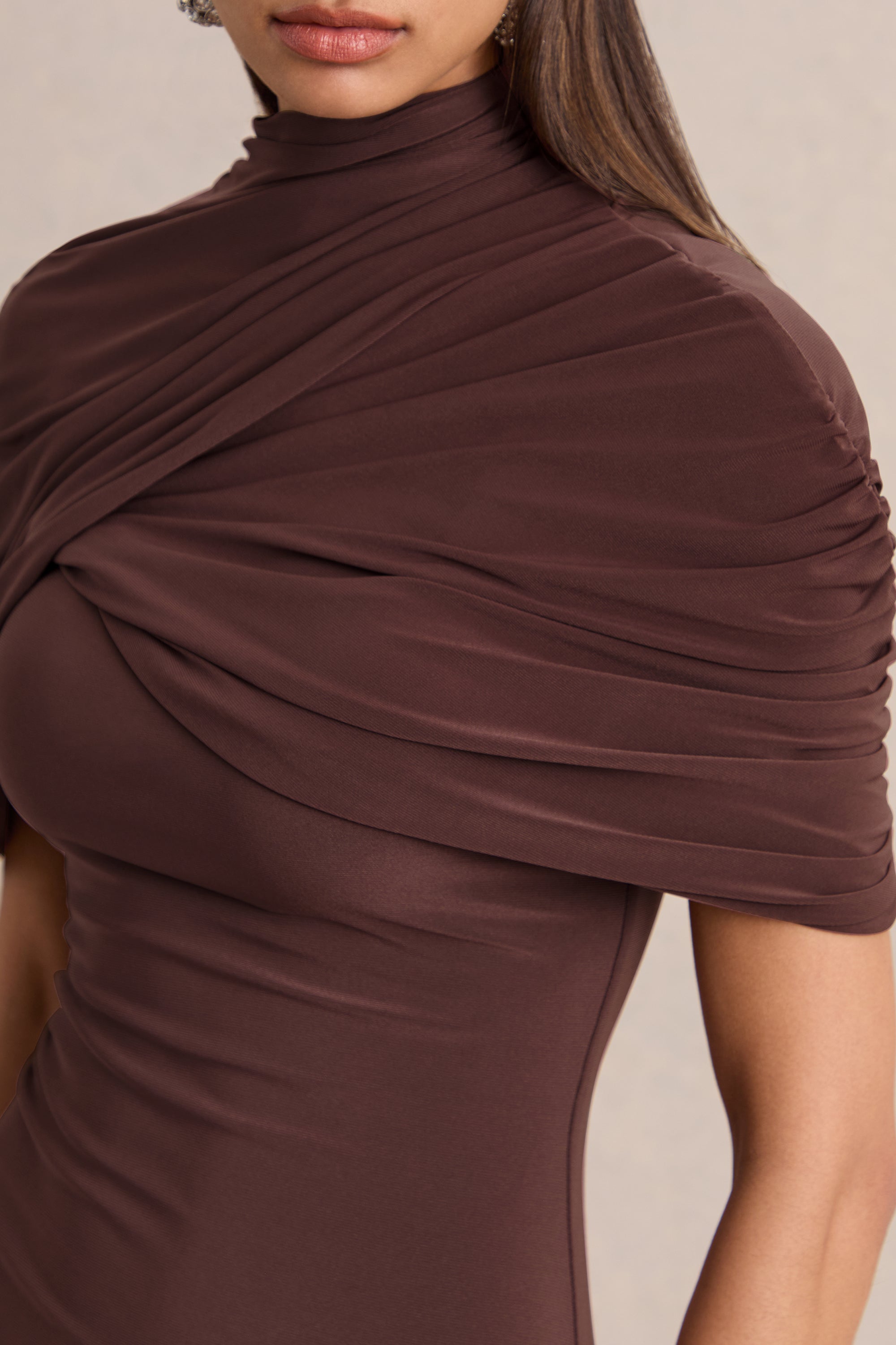 ECM_HR_CL135877022 - Perdi _ Brown Bodycon Mini Dress With Twisted Cape 04.jpg