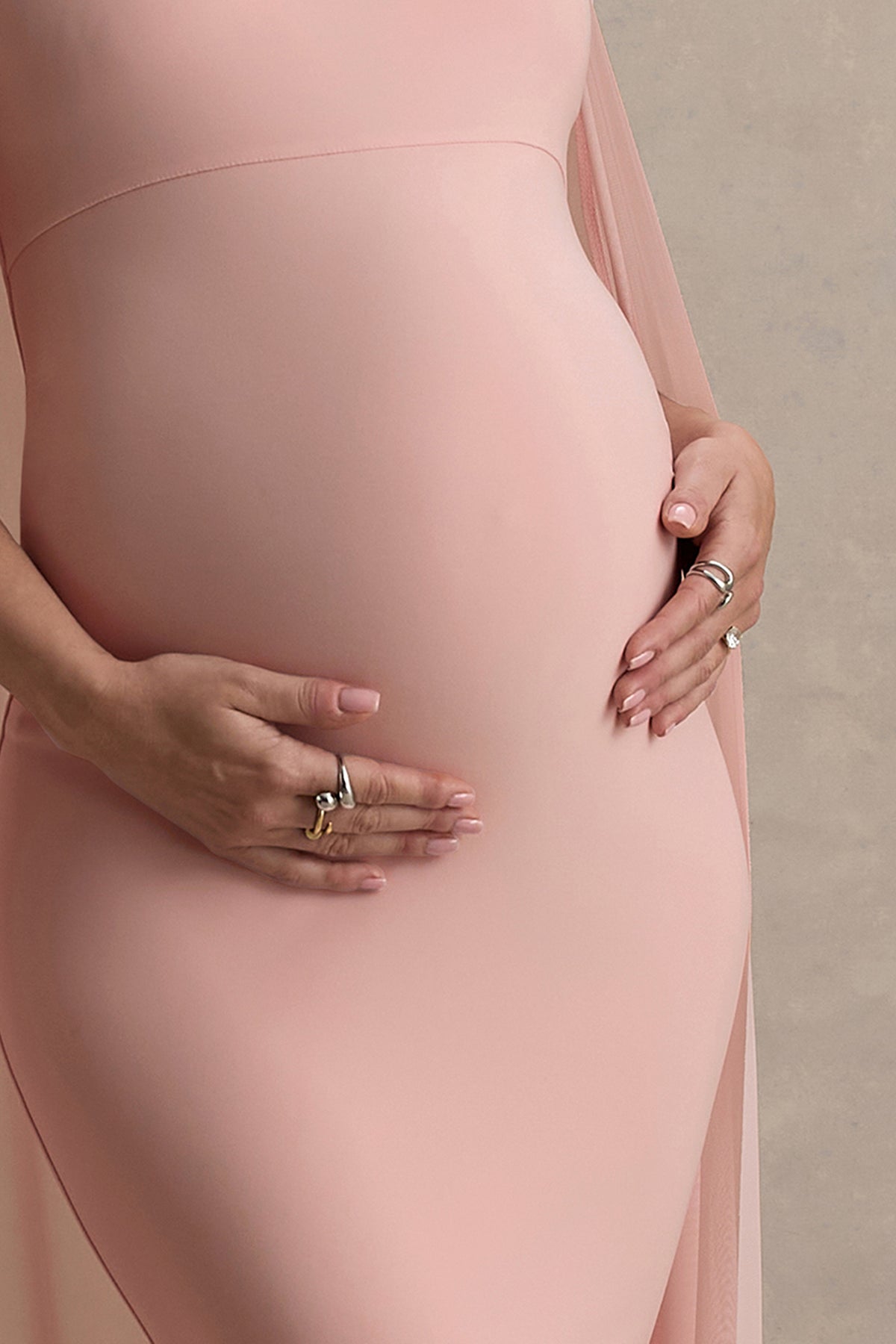 HR_CL136302301 - Currant - Pink High-Neck Maxi Dress With Cape 08.jpg