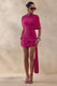 ECM_HR_CL136486322 - Farrah | Hot Pink High-Neck Draped Mini Dress With Sash 2.jpg