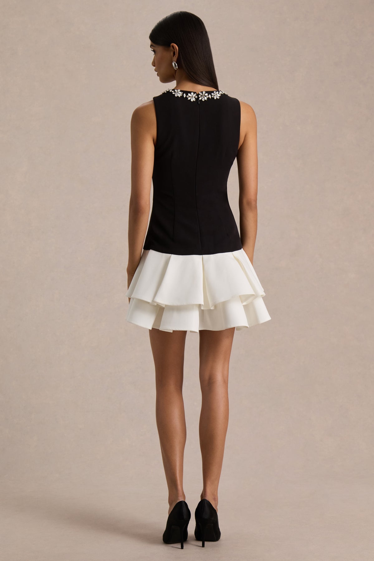 HR_CL136769240 - Nalani Black And White Crew-Neck Mini Dress With Embellishment And Ruffled Detailing_02.jpg