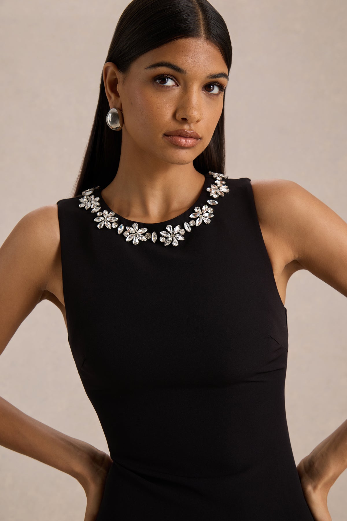 HR_CL136769240 - Nalani Black And White Crew-Neck Mini Dress With Embellishment And Ruffled Detailing_04.jpg