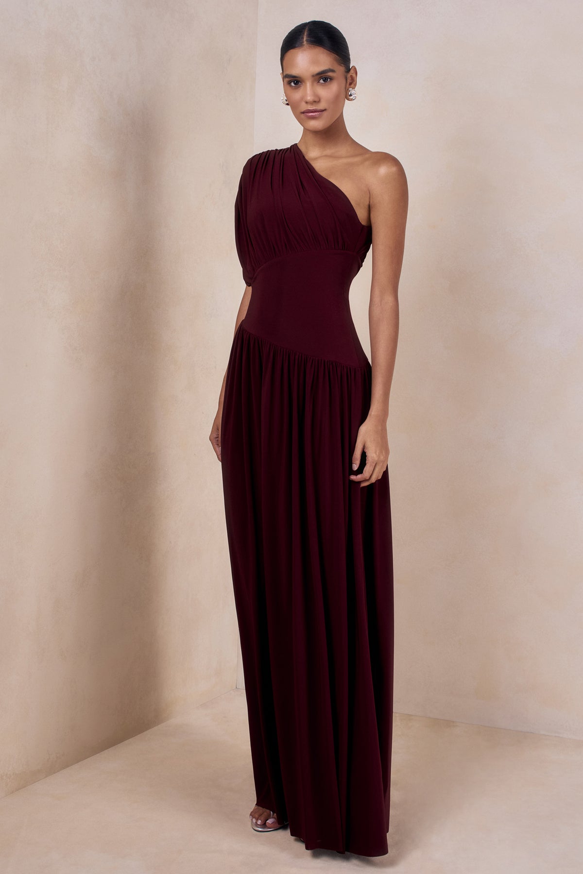 ECM_HR_CL136816069 - Kelsey | Burgundy Asymmetric-Neck Maxi Dress With Ruched Detailing 02.jpg