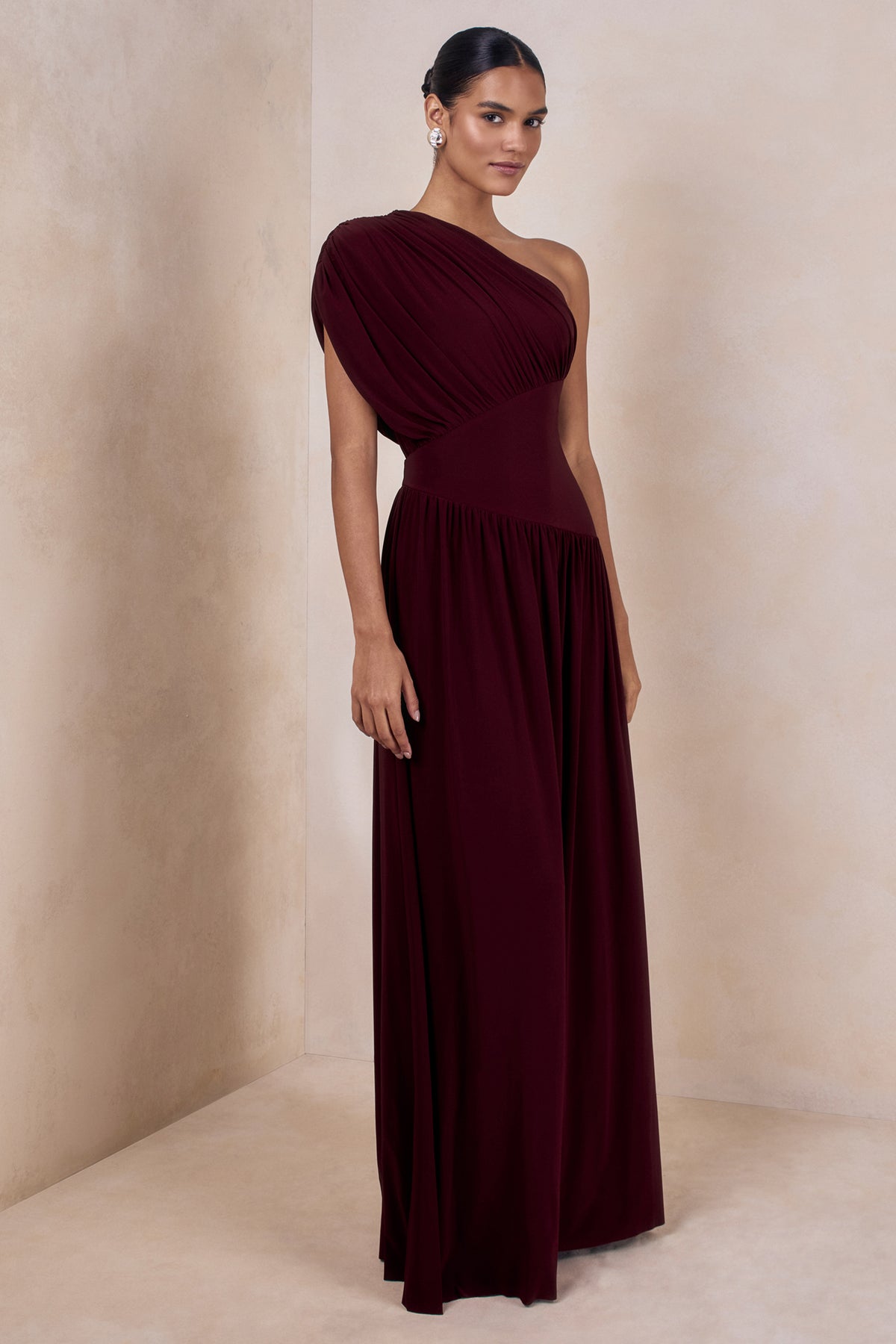 ECM_HR_CL136816069 - Kelsey | Burgundy Asymmetric-Neck Maxi Dress With Ruched Detailing 03.jpg
