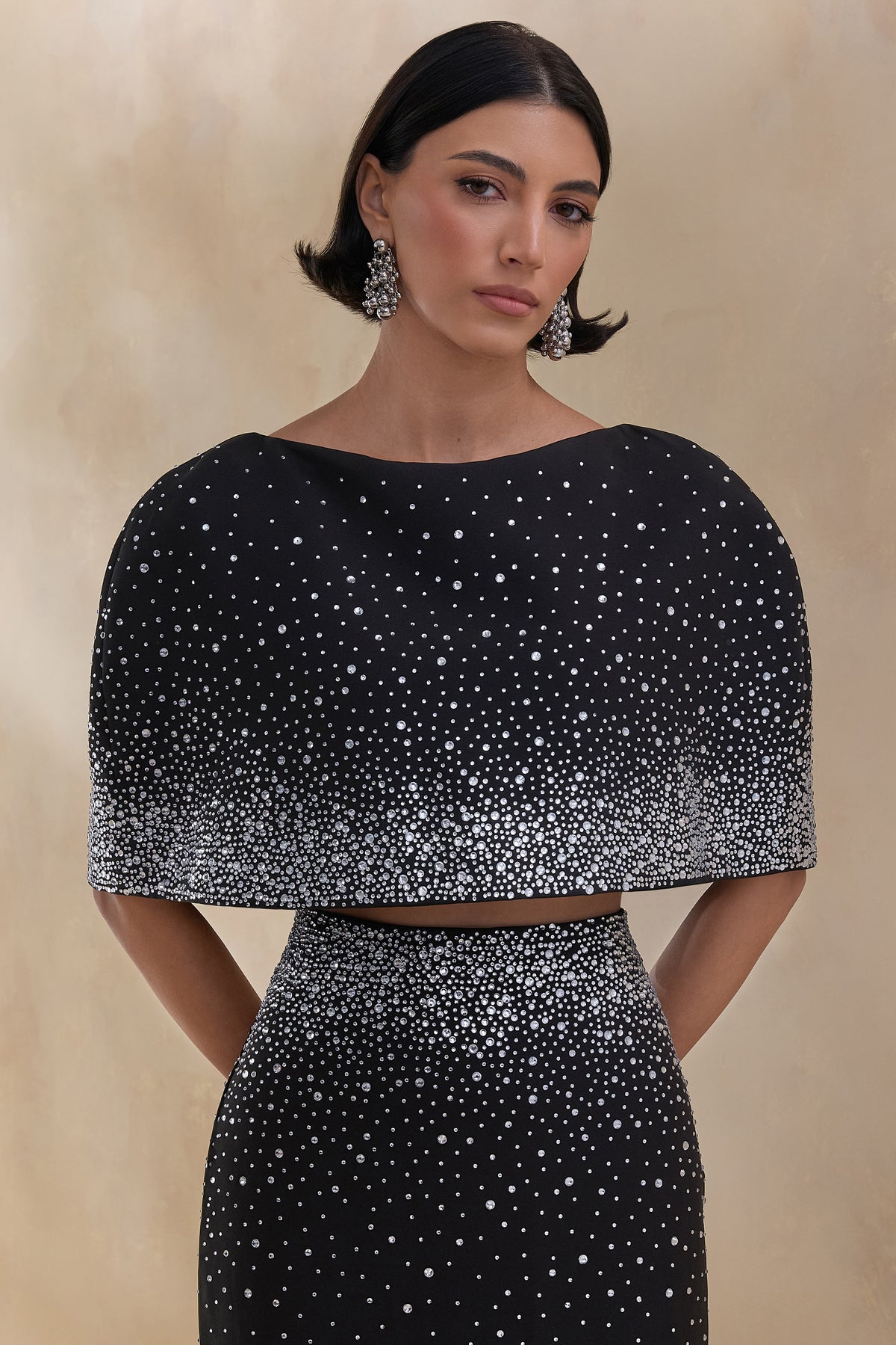 ECM_HR_CL136978002 Luxy _ Black Embellished Boat-Neck Crop-Top With Cape-Sleeves 2.jpg