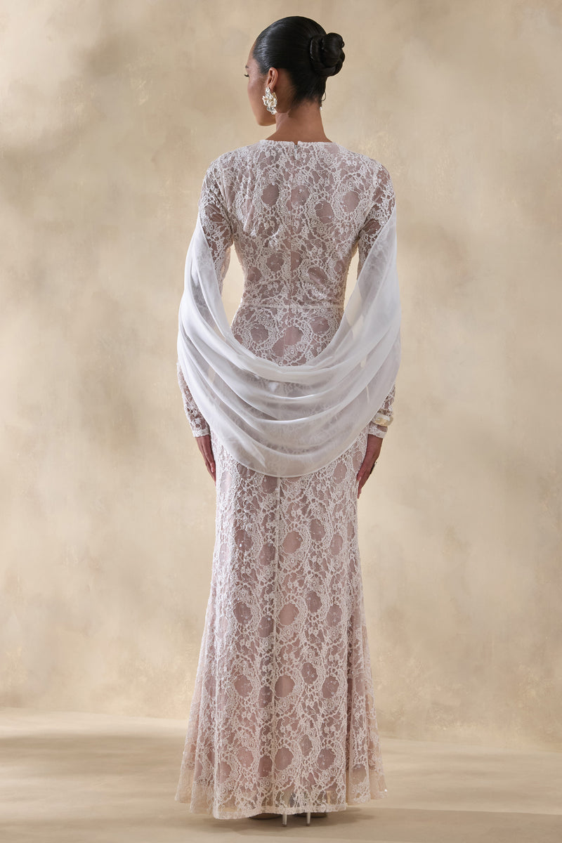 ECM_HR_CL137239110 - Nabina | White Lace Crew-Neck Maxi Dress With Draped Back-Detail 7.jpg