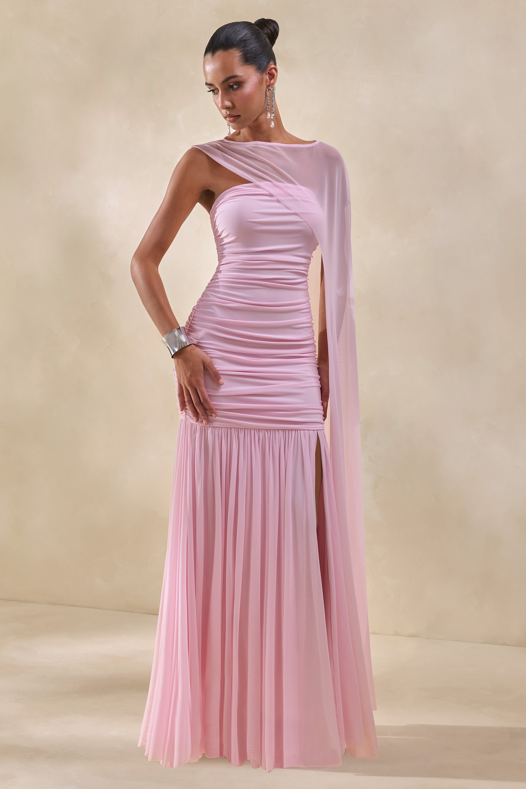 ECM_HR_CL137316084 - Ivanka _ Pink Bandeau Maxi Dress With Cape Sleeve 0.jpg