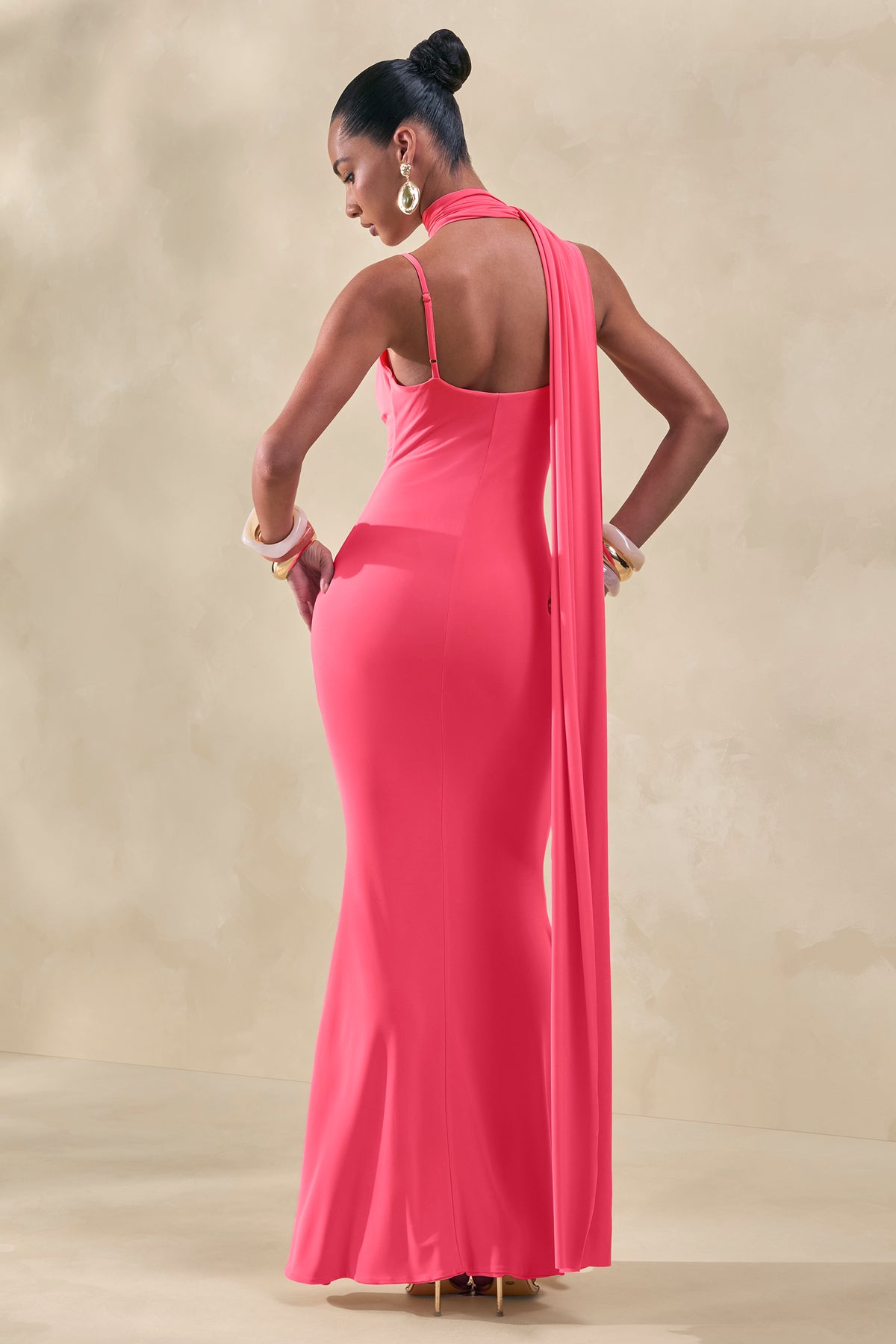 ECM_HR_CL137328073 - Kenza Coral Asymmetric-Neck Maxi Dress With Scarf-Detail5.jpg