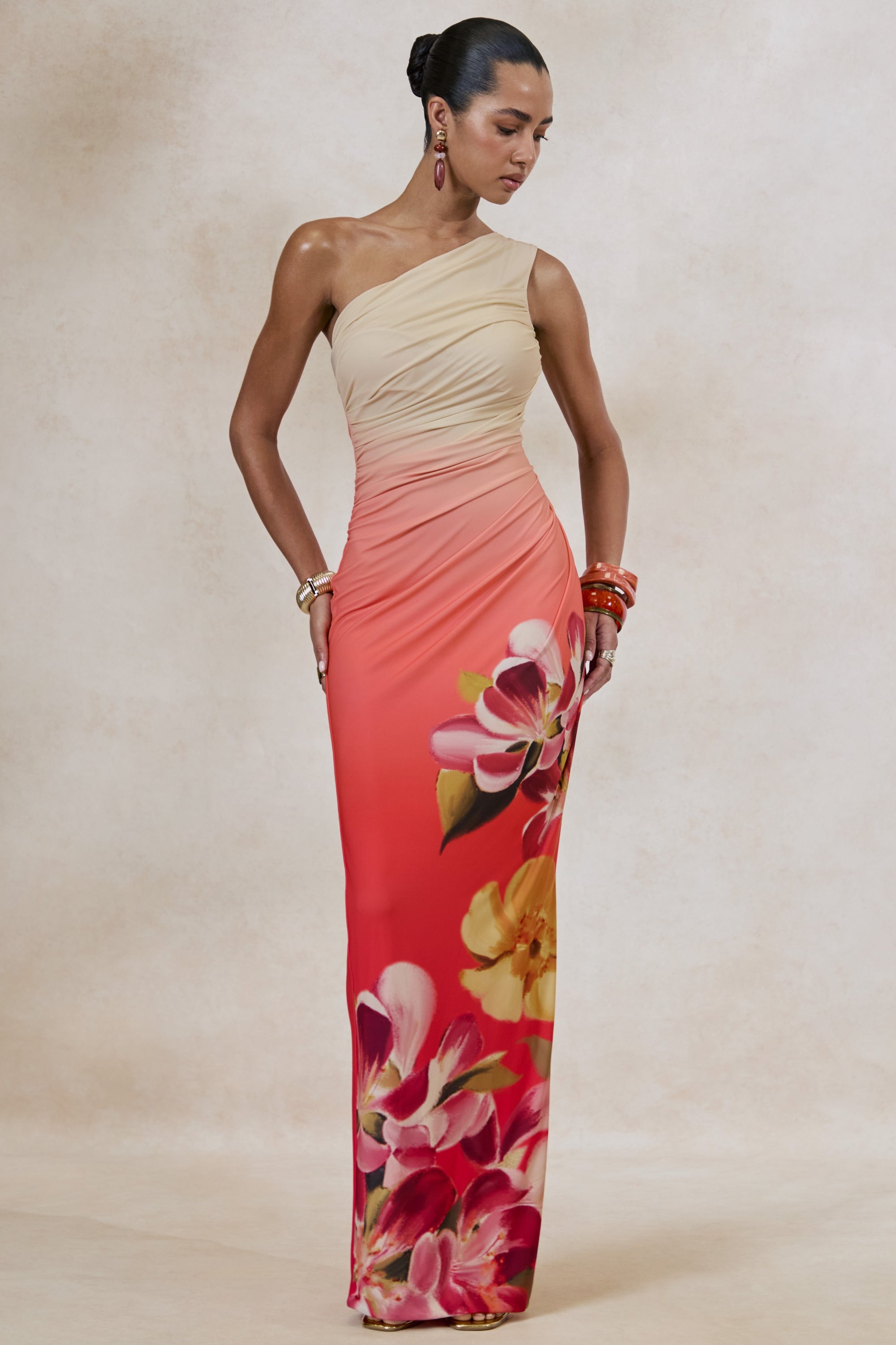 ECM_HR_CL137412234 - Hazel _ Orange And Pink Floral Print Asymmetric-Neck Maxi Dress1.jpg