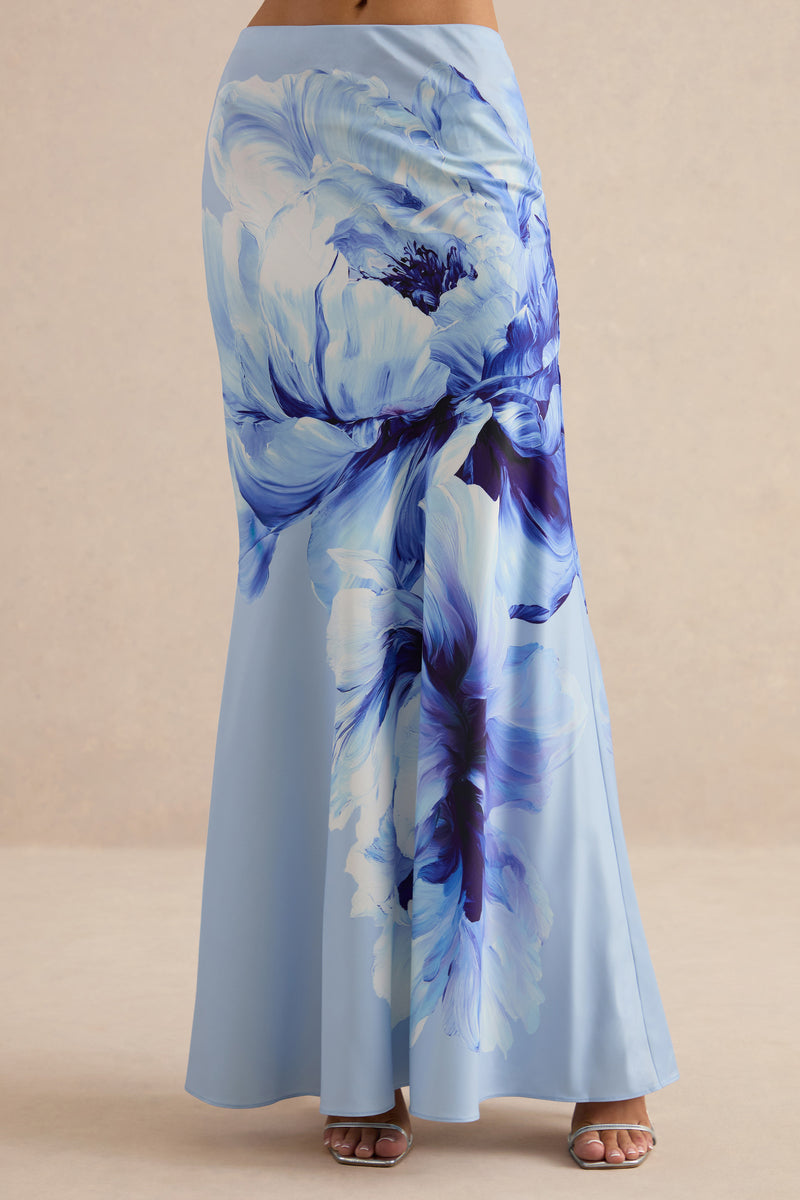 CL137649013 - Vayla | Blue Floral Print Matte Satin Asymmetric Drop-Waist Maxi Skirt  8.jpg
