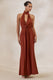 ECM_HR_CL137717071 - Canella | Rust Satin Halter-Neck Maxi Dress With Sash-Detail 1.jpg