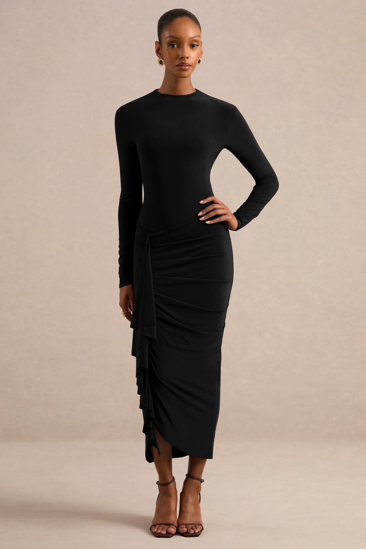 CL137816001 - Lorvia Black High-Neck Bodysuit With Long-Sleeves3.jpg