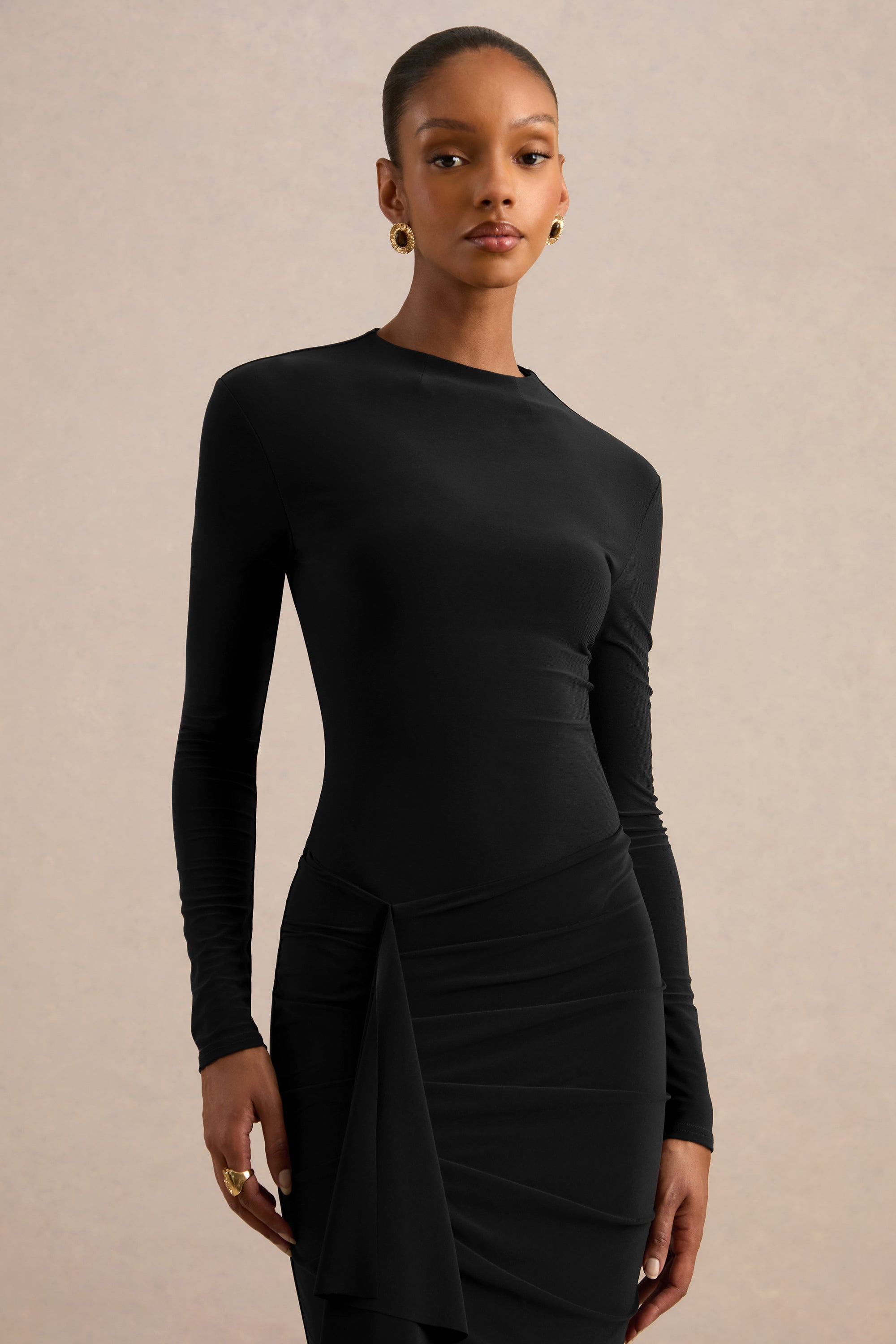 CL137816001 - Lorvia Black High-Neck Bodysuit With Long-Sleeves7.jpg