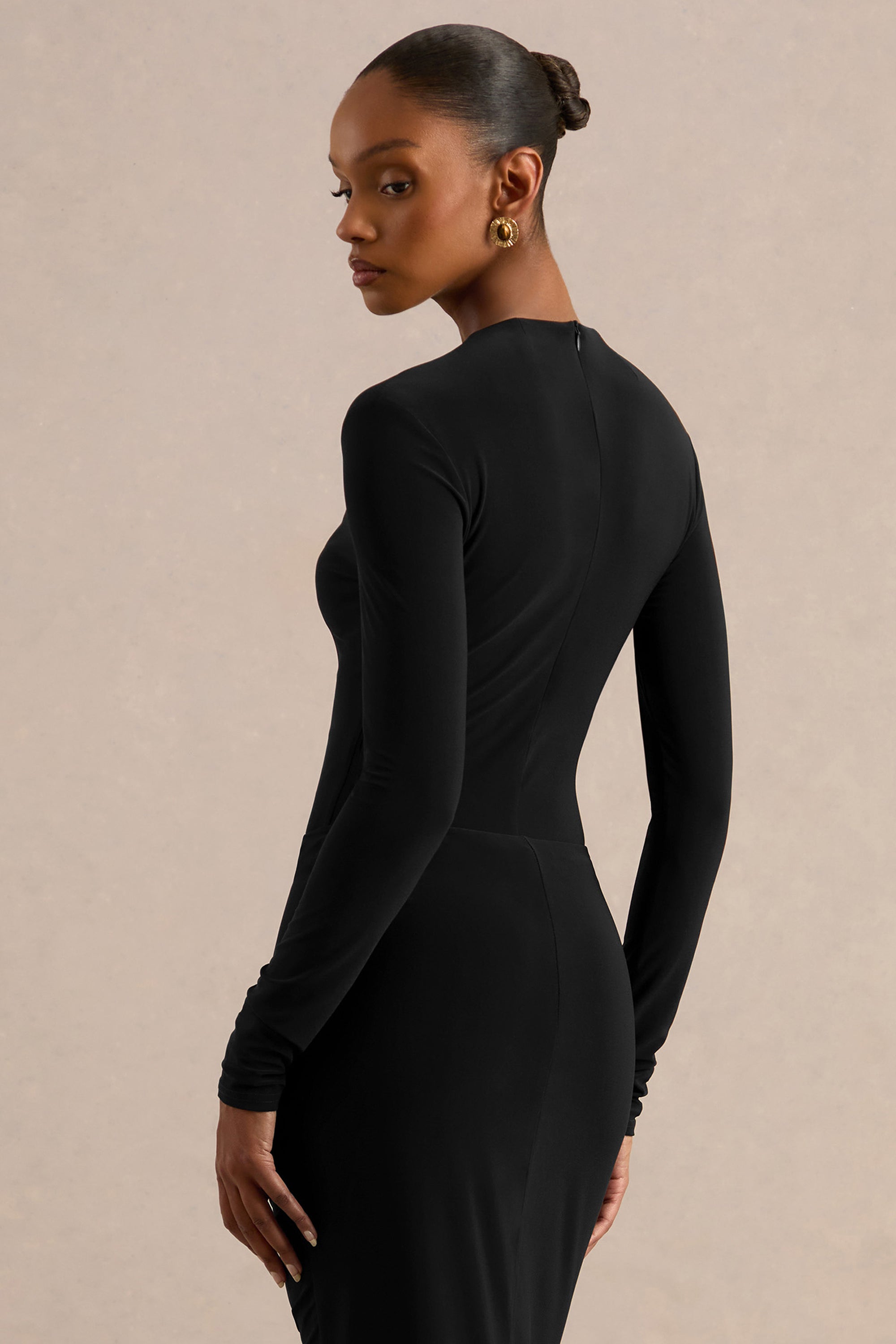 CL137816001 - Lorvia Black High-Neck Bodysuit With Long-Sleeves8.jpg