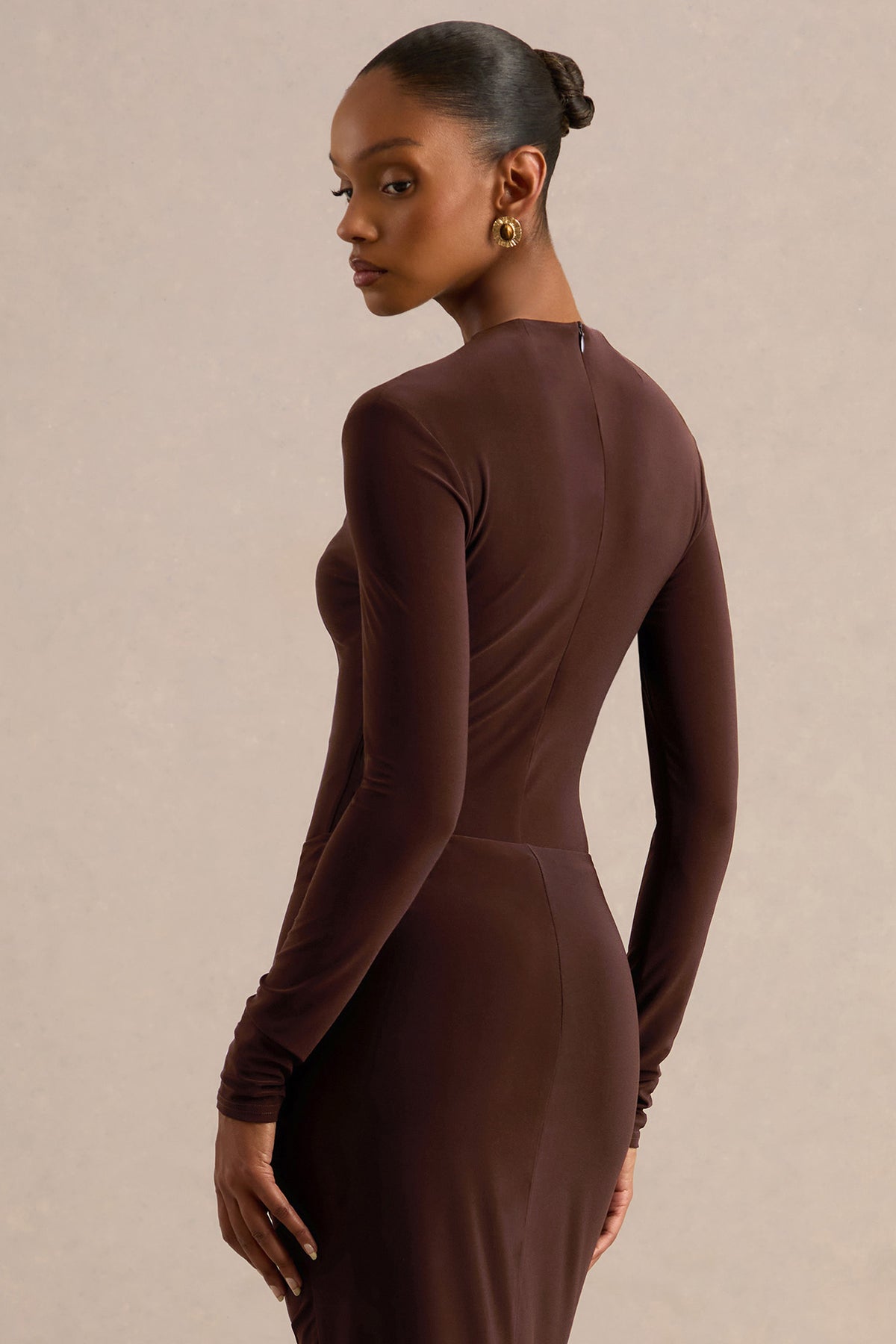 CL137816022 - Lorvia _ Brown High-Neck Bodysuit With Long-Sleeves8.jpg