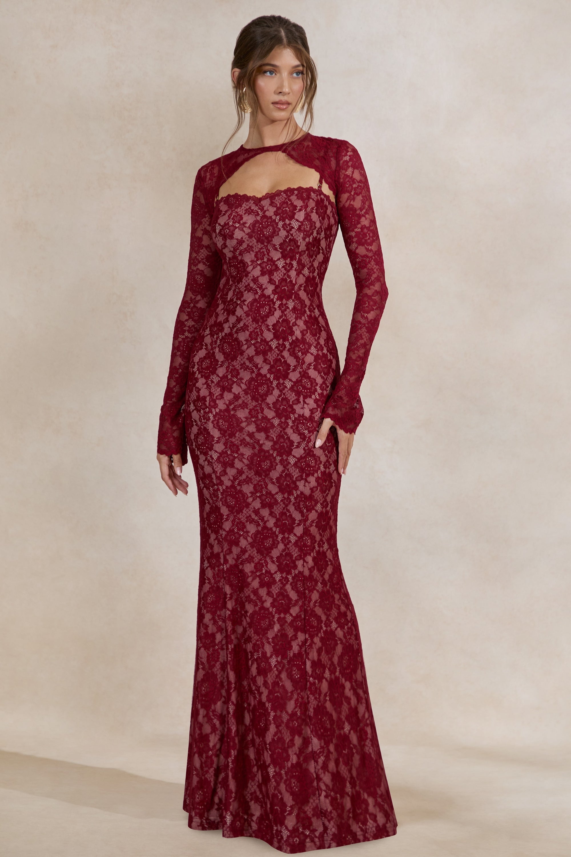ECM_HR_CL137971100 - Mirellia _ Dark Red Lace Sweetheart-Neck Maxi Dress2.jpg