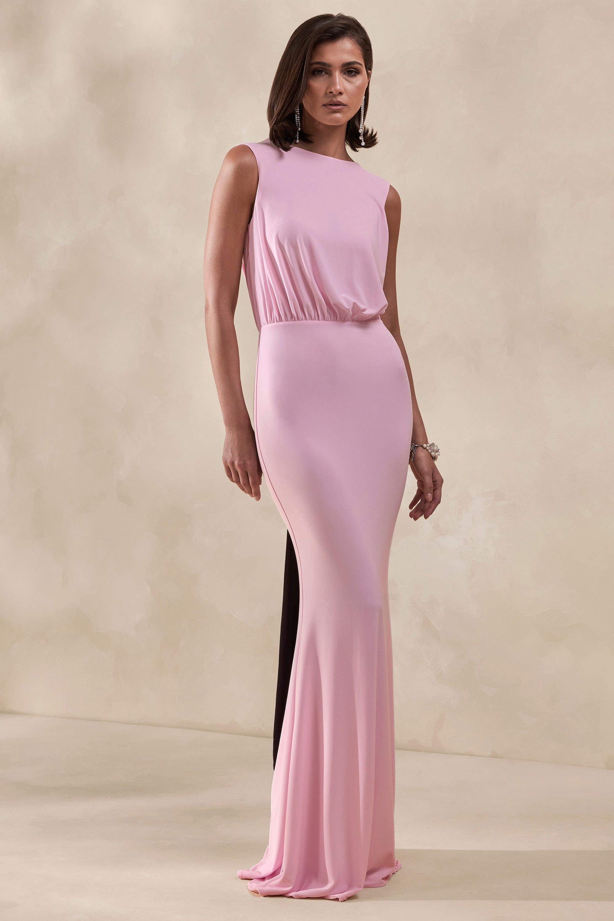 ECM_HR_CL138002084 - Elladine _ Pink Round-Neck Maxi Dress With Lace-Back And Bow-Detail1.jpg