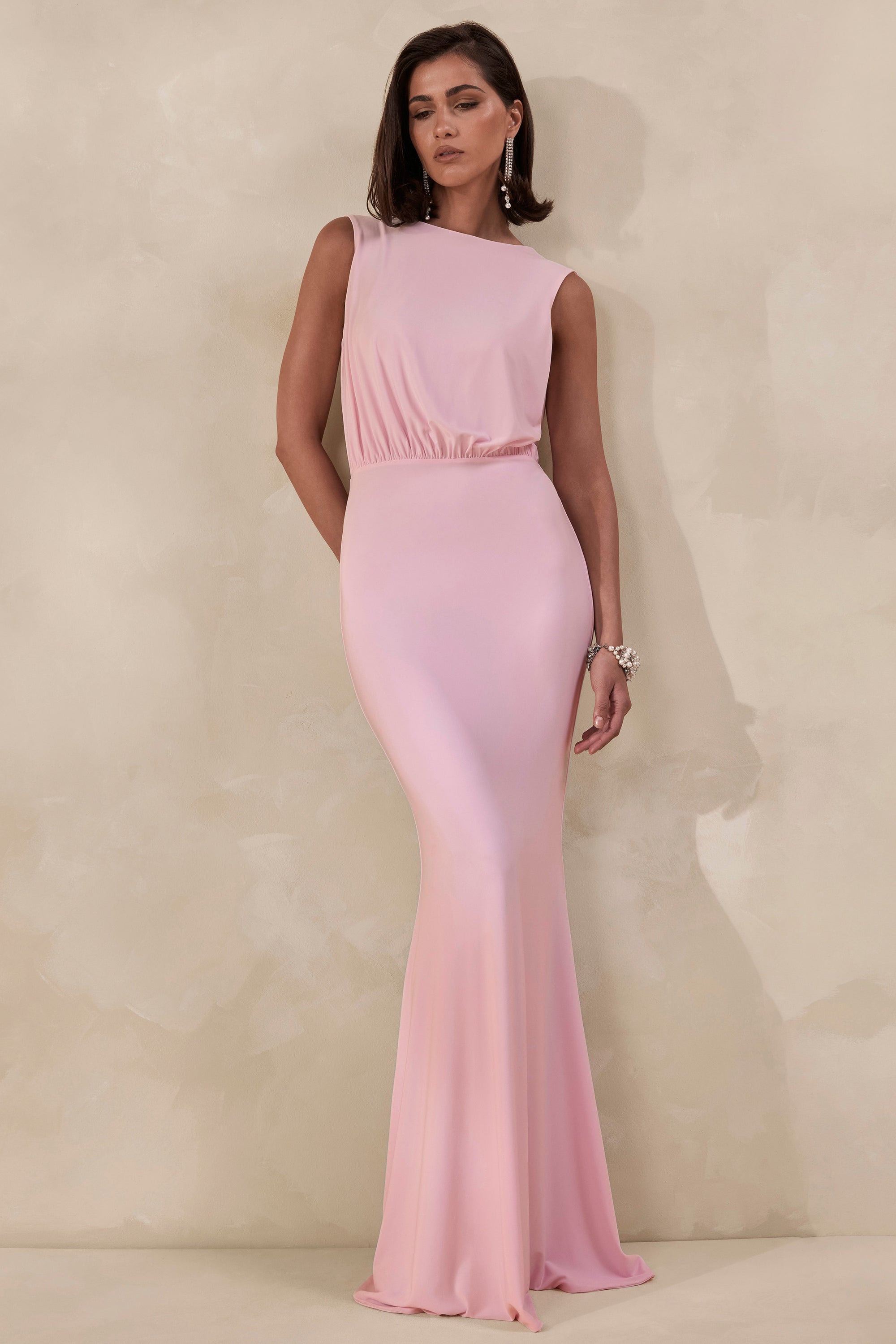 ECM_HR_CL138002084 - Elladine _ Pink Round-Neck Maxi Dress With Lace-Back And Bow-Detail3.jpg