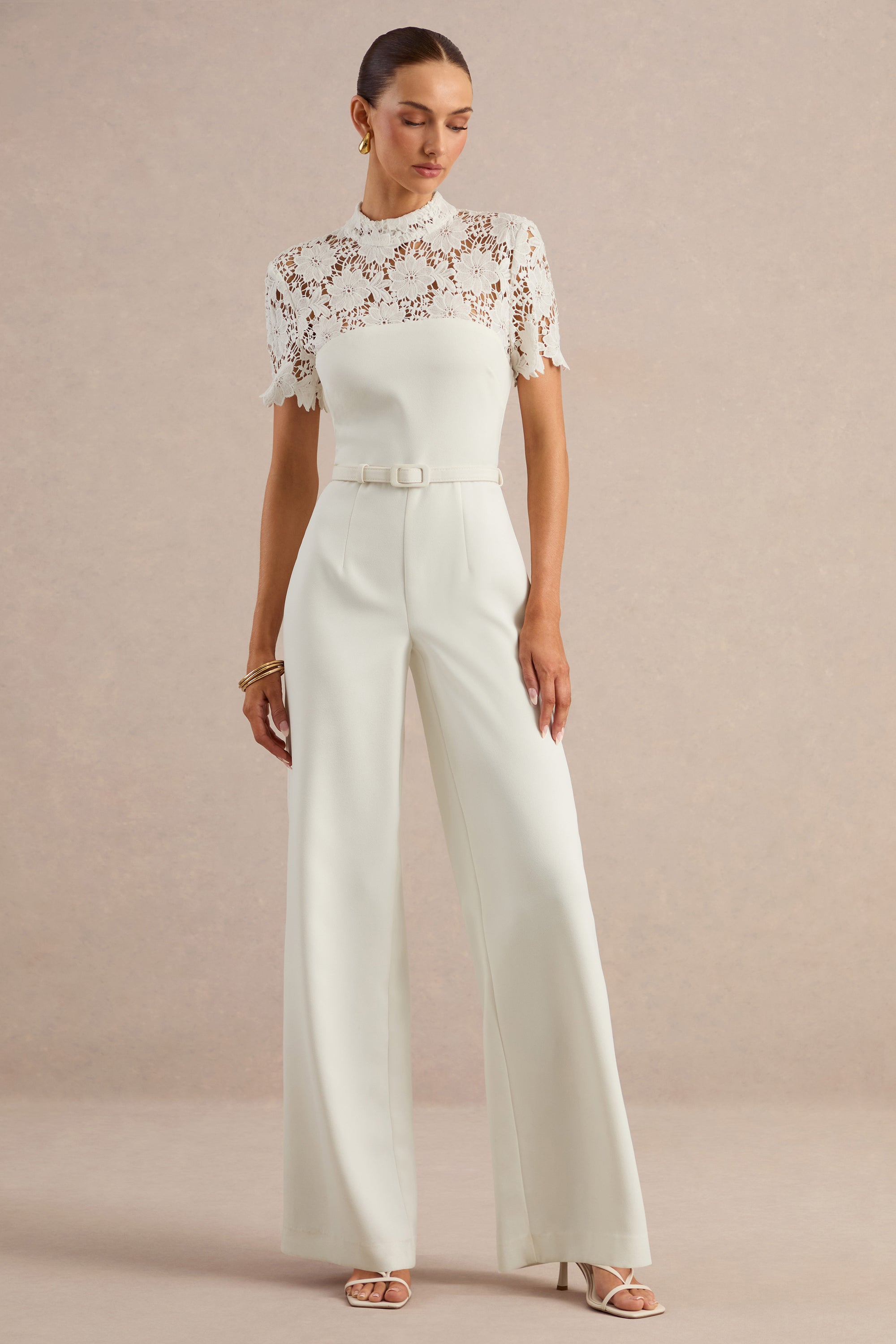ECM_HR_CL138025110 - Liliana _ White High-Neck Jumpsuit With Lace Detailing0.jpg