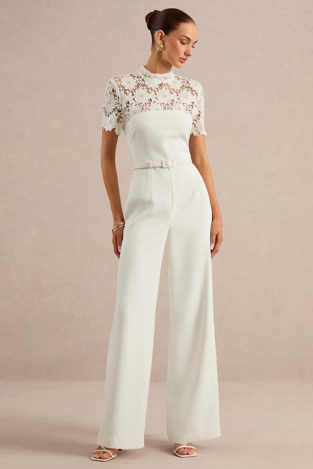 ECM_HR_CL138025110 - Liliana _ White High-Neck Jumpsuit With Lace Detailing1.jpg
