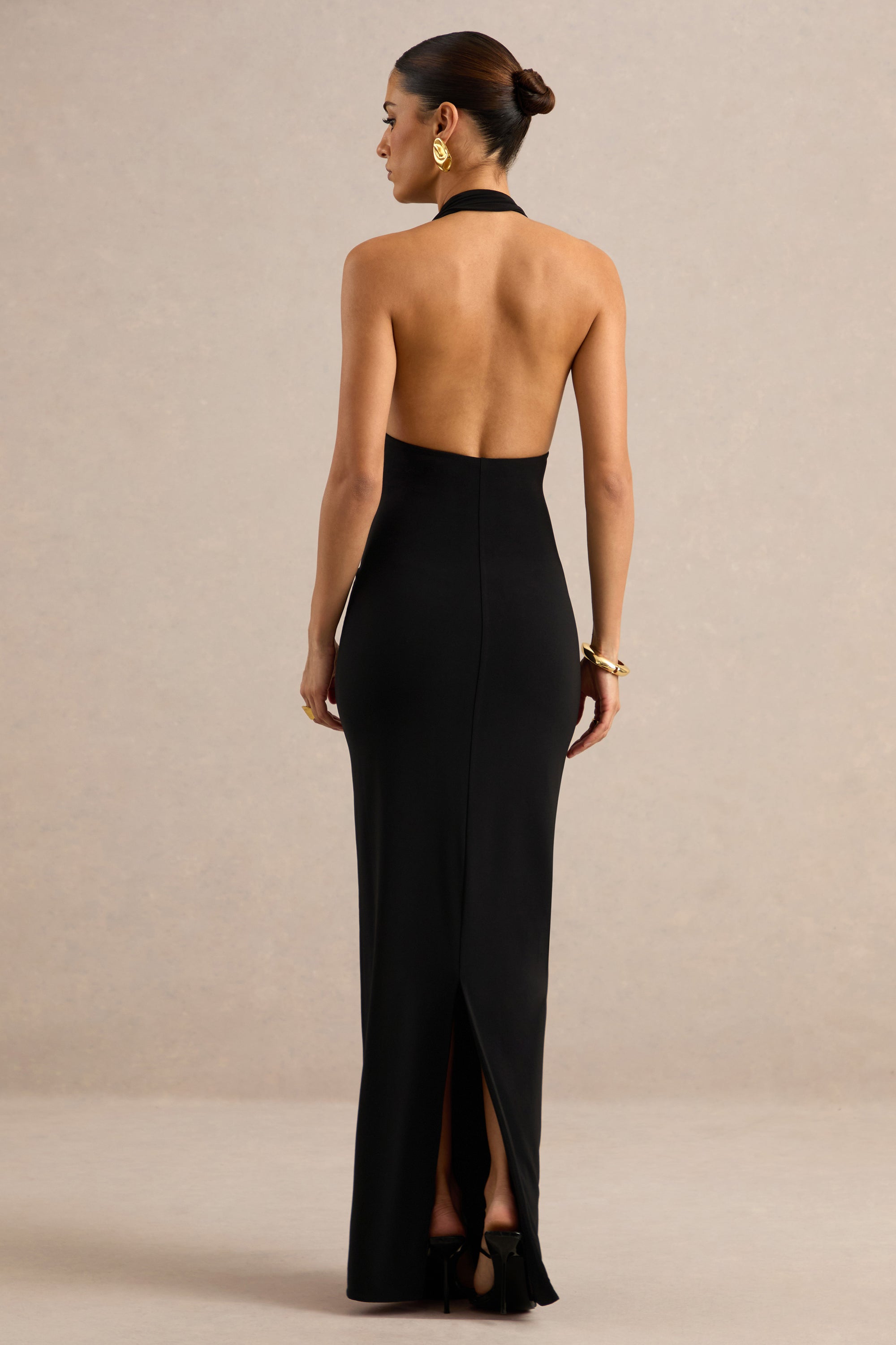 ECM_HR_CL138059001 - Delisse | Black Asymmetric-Neck Maxi Dress 5.jpg