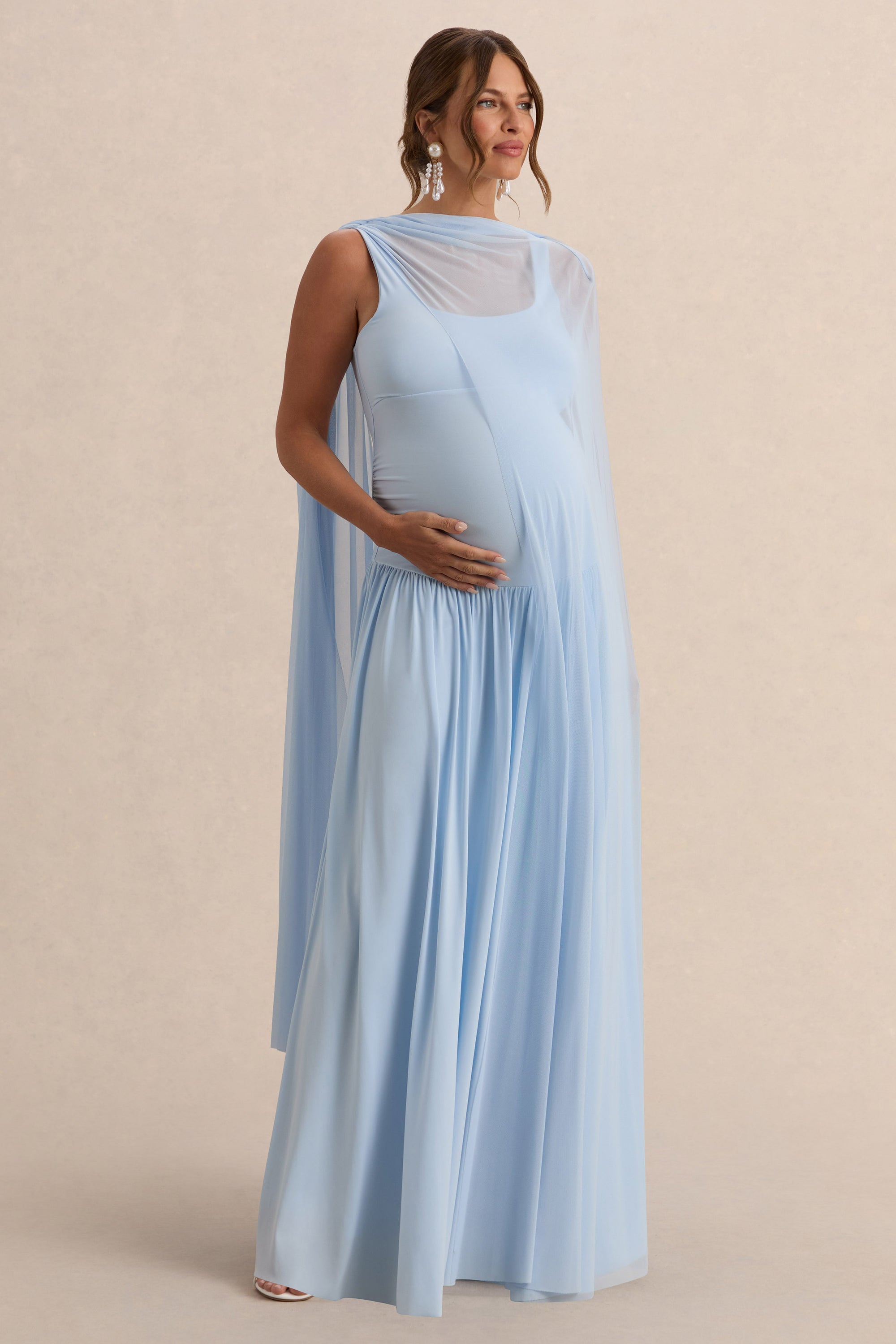 ECM_HR_CL138117013 - Louella Light Blue Round-Neck Maternity Maxi Dress With Sheer Cape 1.jpg