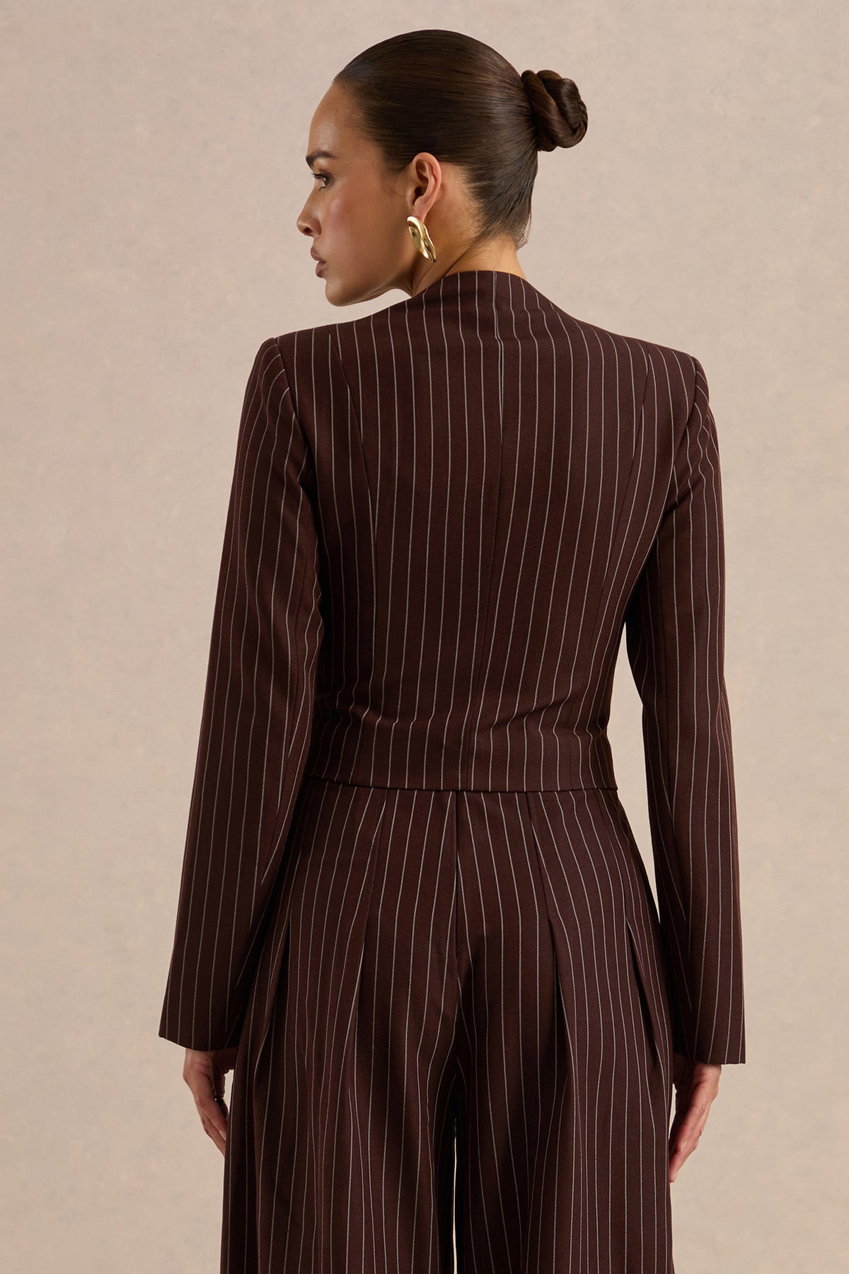 ECM_HR_CL138277021 - Genara | Brown Pinstripe Square-Neck Tailored Top5.jpg