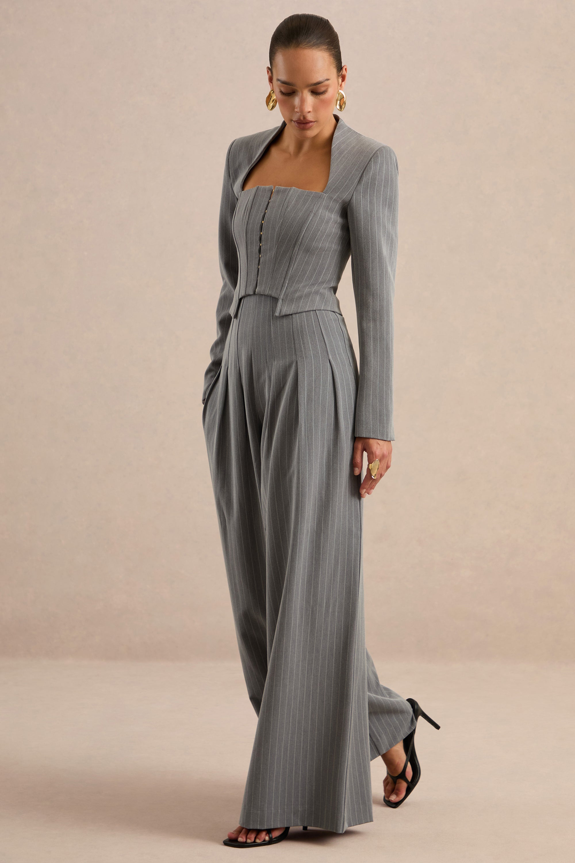 CL138277042 - Genara Grey Pinstripe Square Neck Tailored Top3.jpg