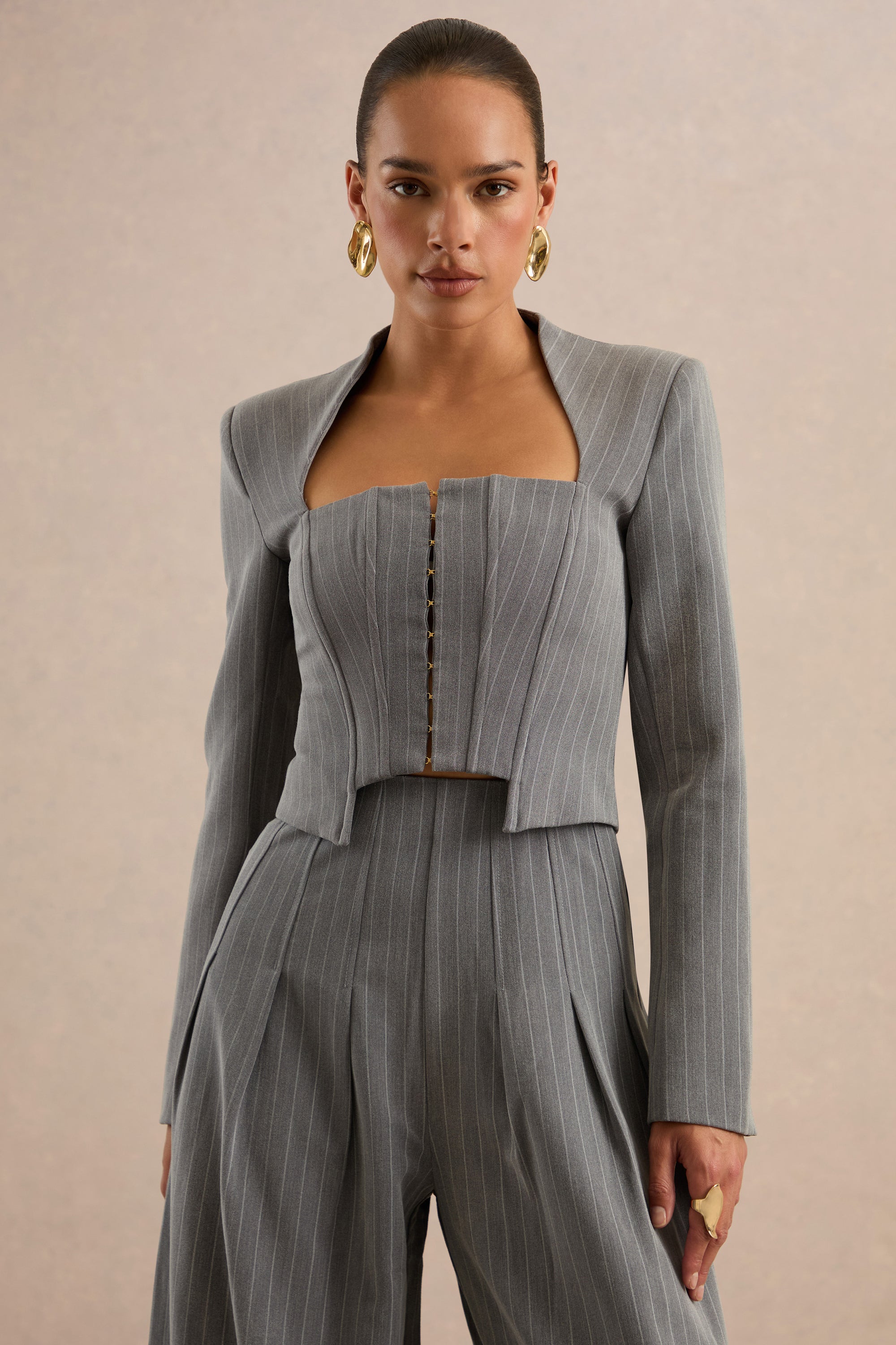 CL138277042 - Genara Grey Pinstripe Square Neck Tailored Top7.jpg