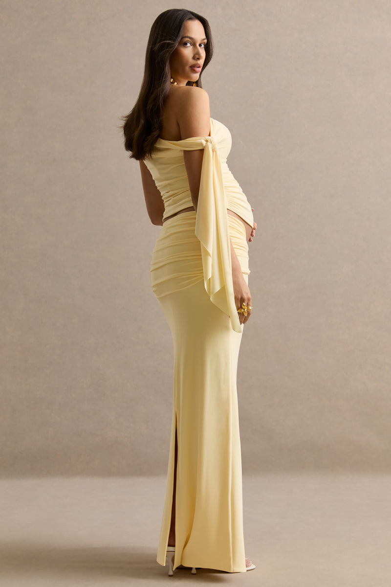 ECM_HR_CL138482121--Cataleya-_-Lemon-Maternity-Maxi-Skirt-With-Gathered-Detailing-+-CL138481121---Cataleya-_-Lemon-Asymmetric-Neck-Maternity-Top-With-Knot-And-Sash-Detail13.jpg