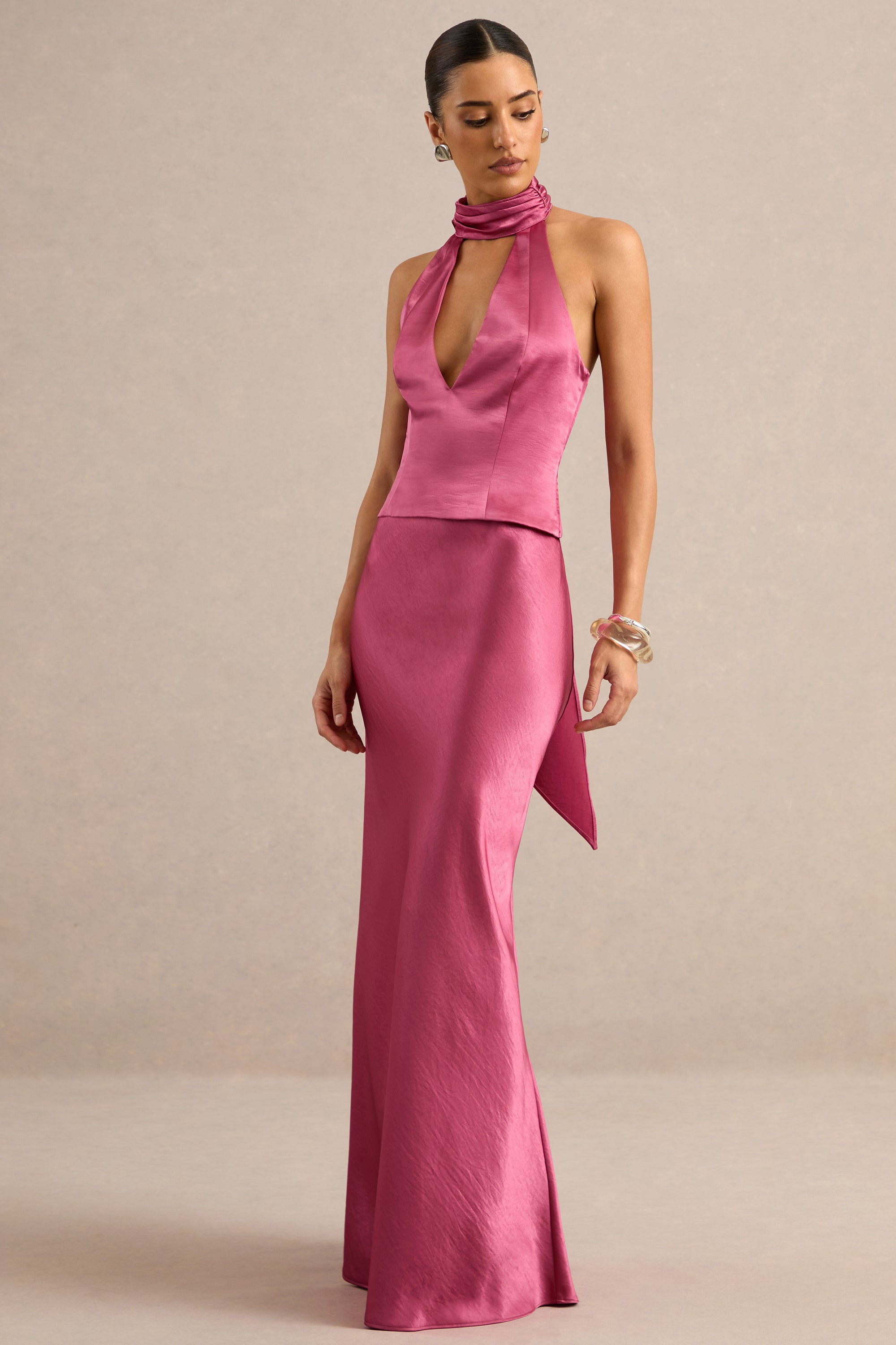 CL138550080 - Lareina | Hot Pink Satin Maxi Skirt1.jpg