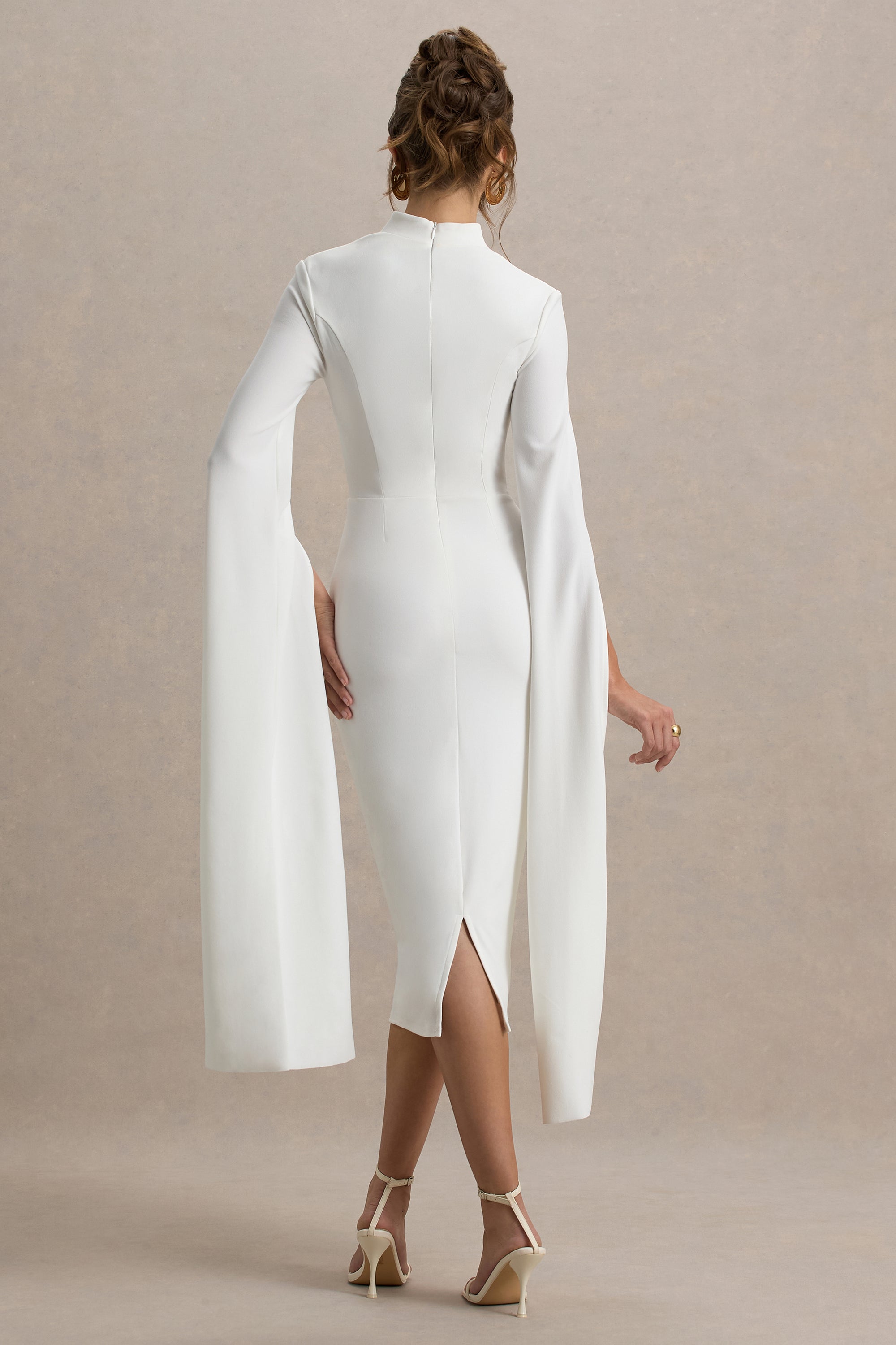 HR_CL135274005 - Linden _ White Bodycon Cape-Sleeve Midi Dress1.jpg
