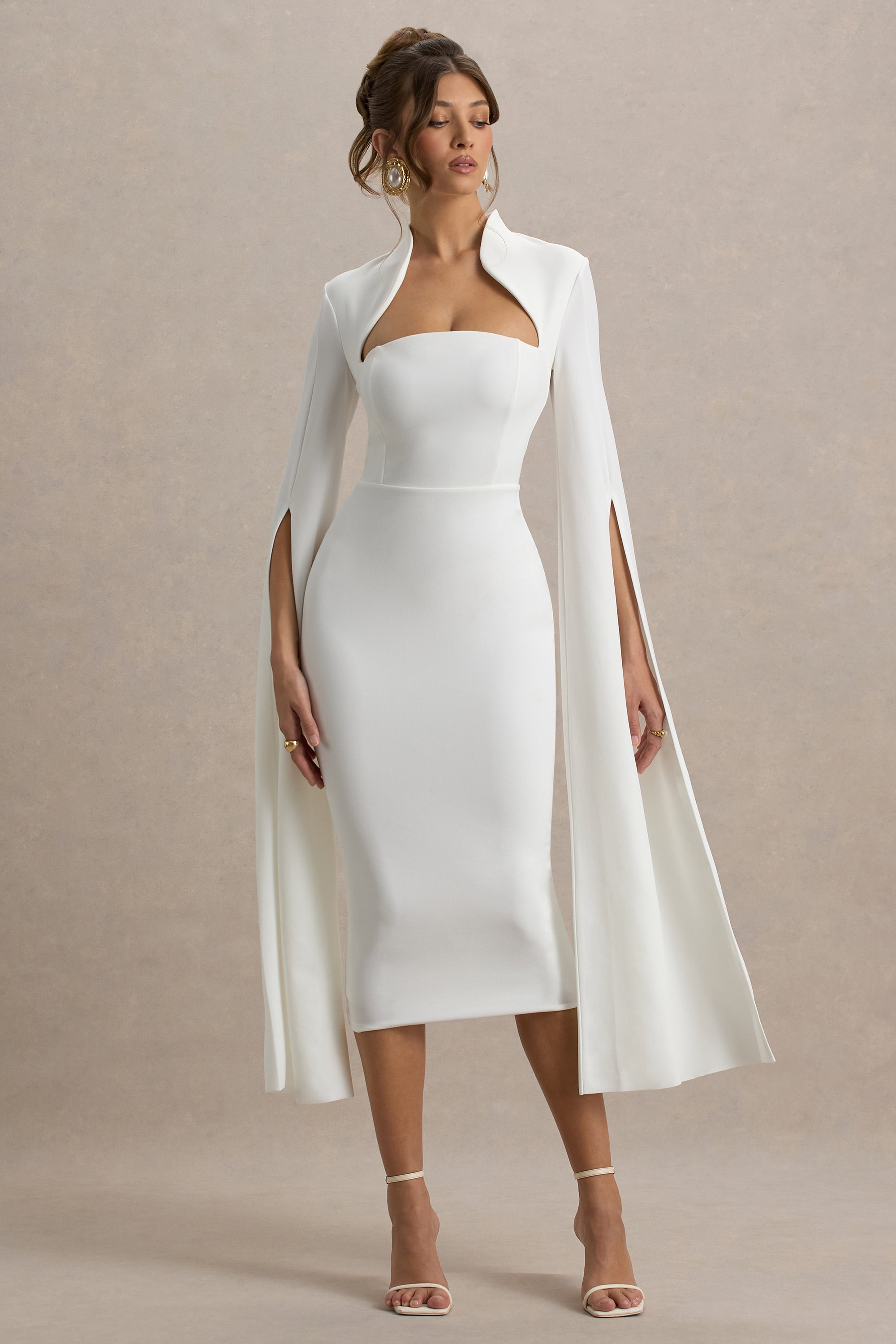HR_CL135274005 - Linden _ White Bodycon Cape-Sleeve Midi Dress6.jpg