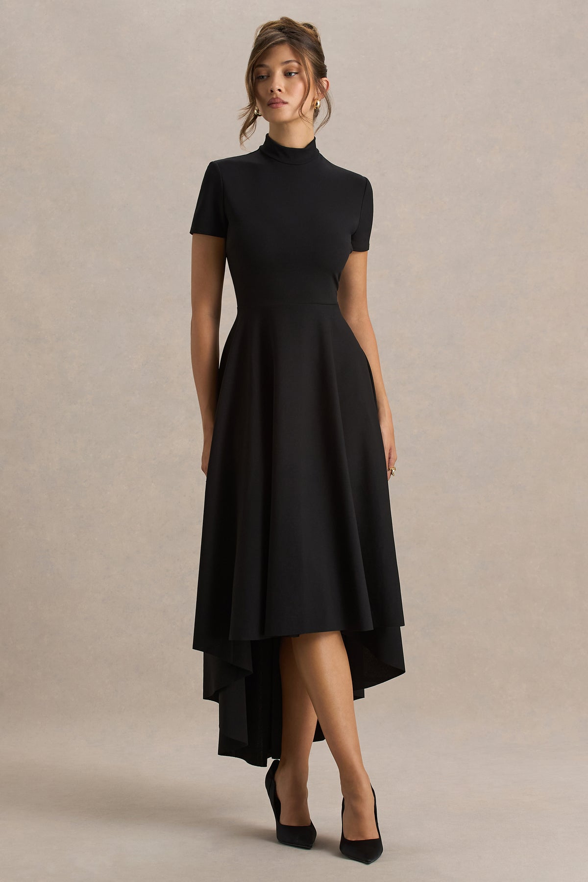 ECM_HR_CL138718001 - Bellona Black High-Neck High-Low Midi Dress 02.jpg