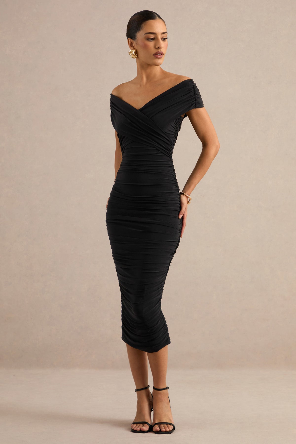 ECM_HR_CL138780001 - Evanthe _ Black Wrapped Bardot-Neck Midi Dress 0.jpg