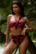 Bowline | Mehrfarbiges Ein-schulter-Bikini-Top mit Knoten