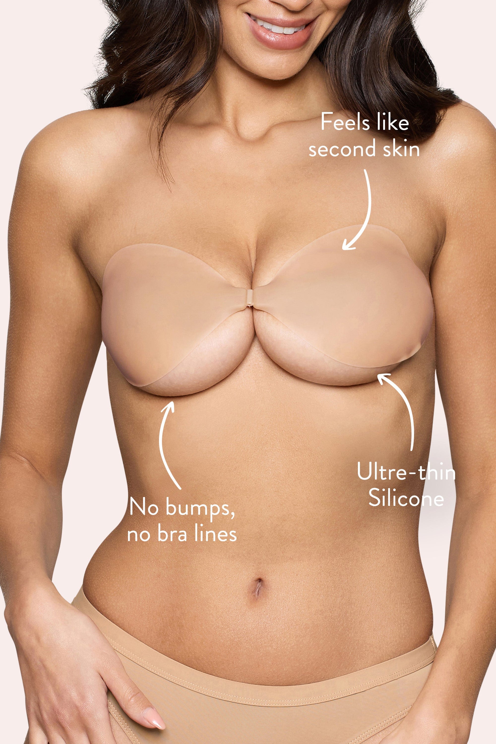 Invisibra | Boomba Unsichtbarer Haft-BH in Beige