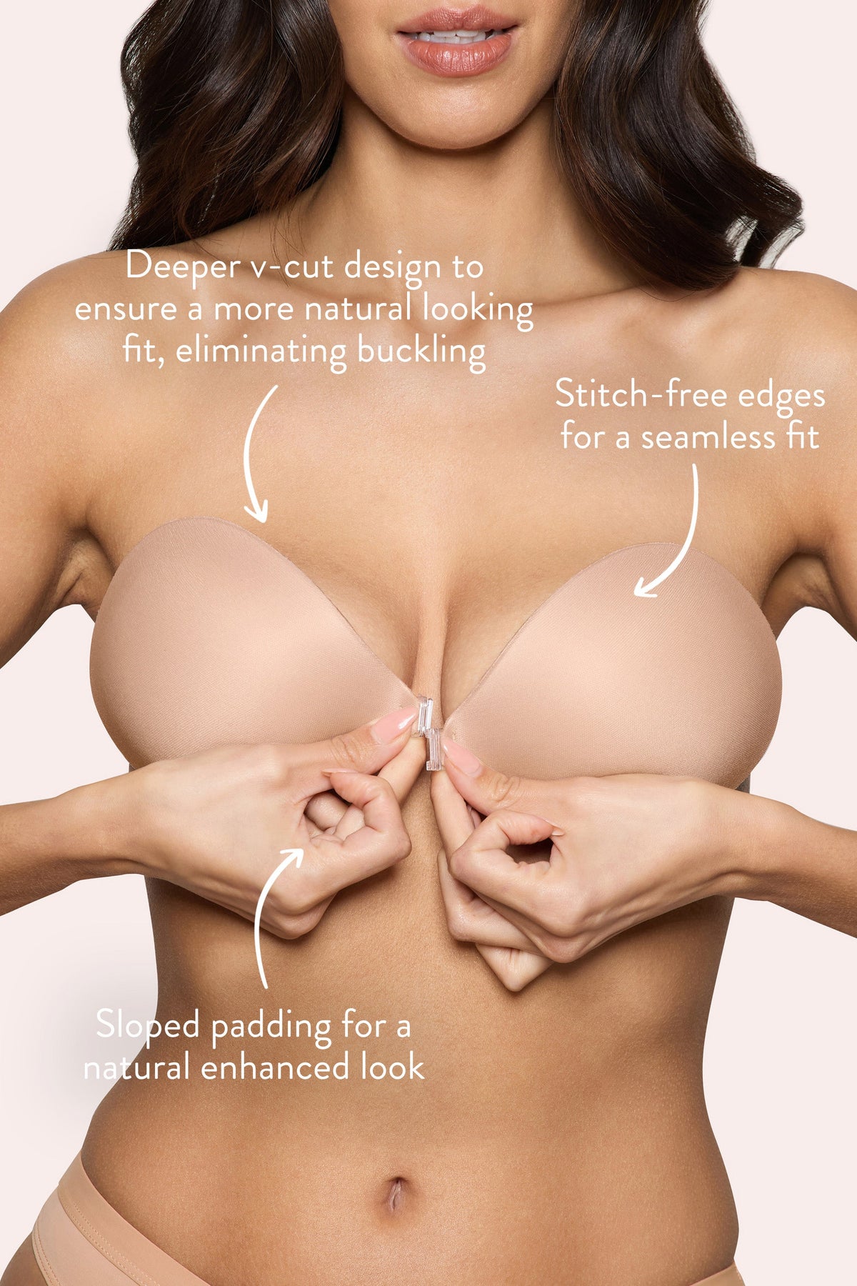 Magic Sticky Bra | Boomba Beige Gepolsterter BH