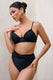 High Tide | Schwarze High-Waist-Bikinihose mit Twist-Front