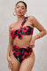 High Tide | Mehrfarbige High-Waist-Bikinihose mit Twist-Front