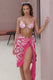 Keke | Chiffon Sarong mit rosa Porzellanprint
