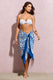 Keke | Chiffon Sarong mit blauem Porzellanprint