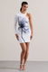 Euphoric | Monochromes Bodycon Minikleid mit einem Ärmel