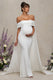 Carlotta | Weißes Maxikleid mit Rüschen und Fischschwanz-Schnitt