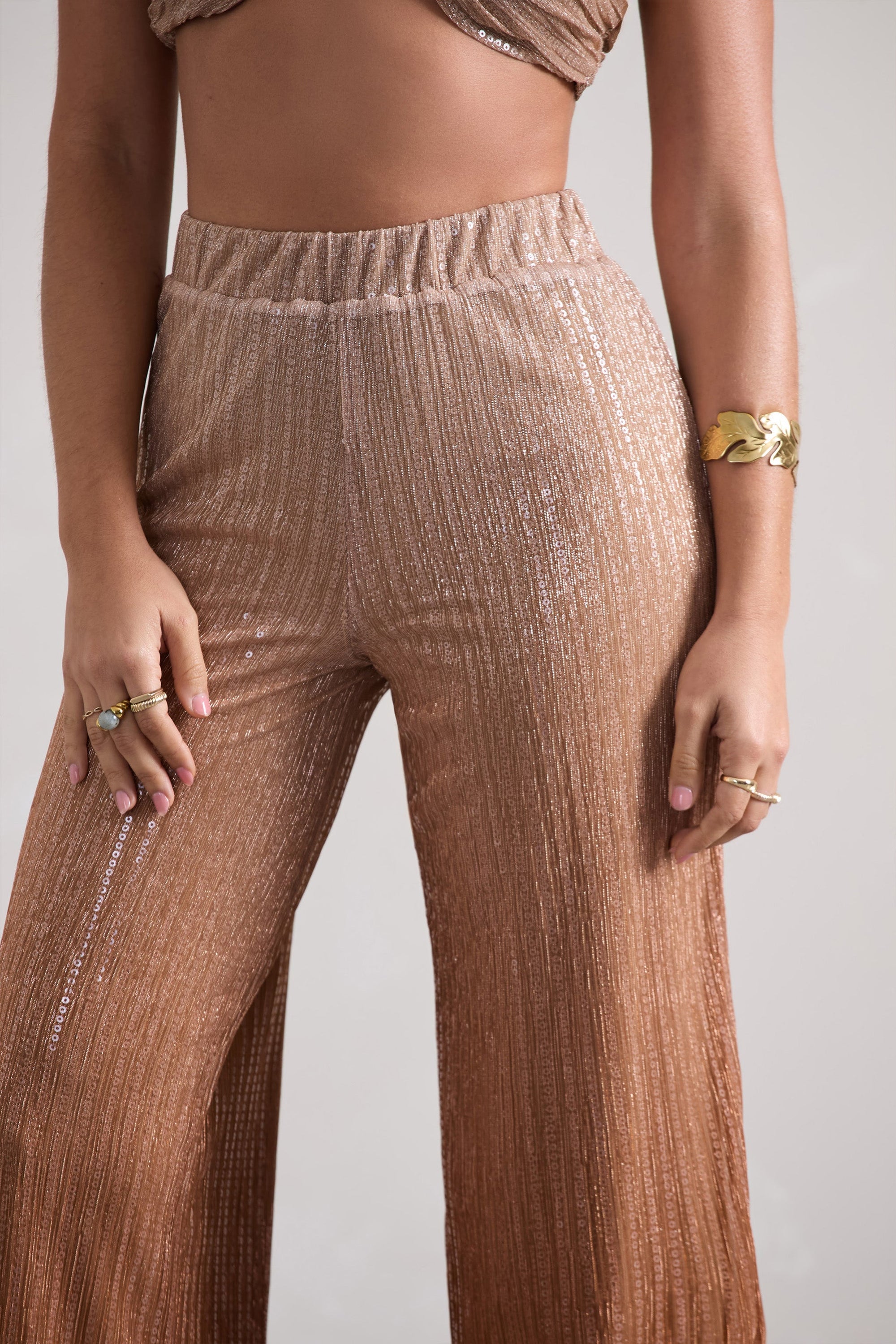 Connection | Goldene Metallic-Ombre-Hose