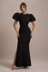 Love Letters | Schwarzes Maxikleid mit Puffärmeln
