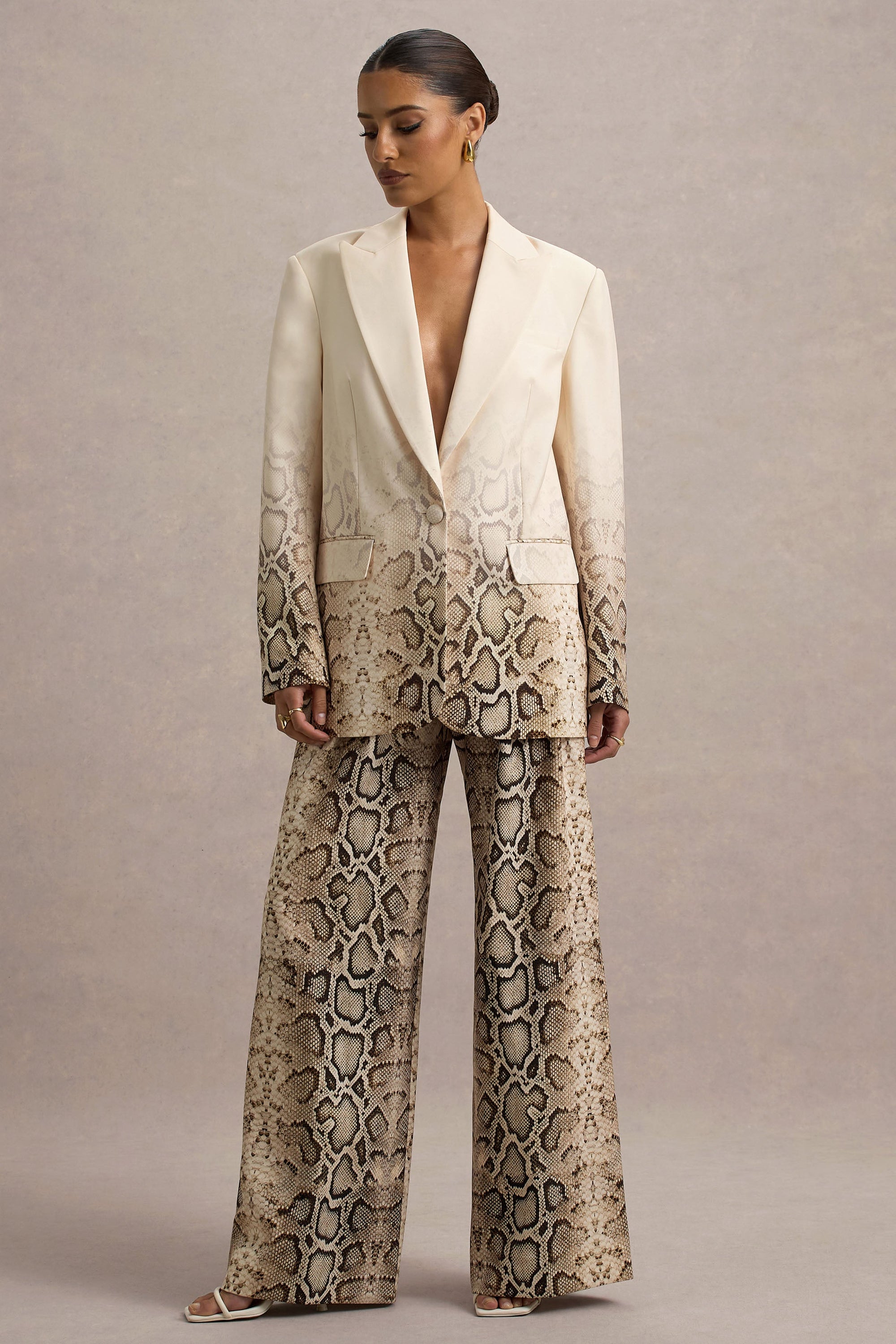 Hurley | Blazer mit Ombré-Schlangenmuster in Longline-Schnitt