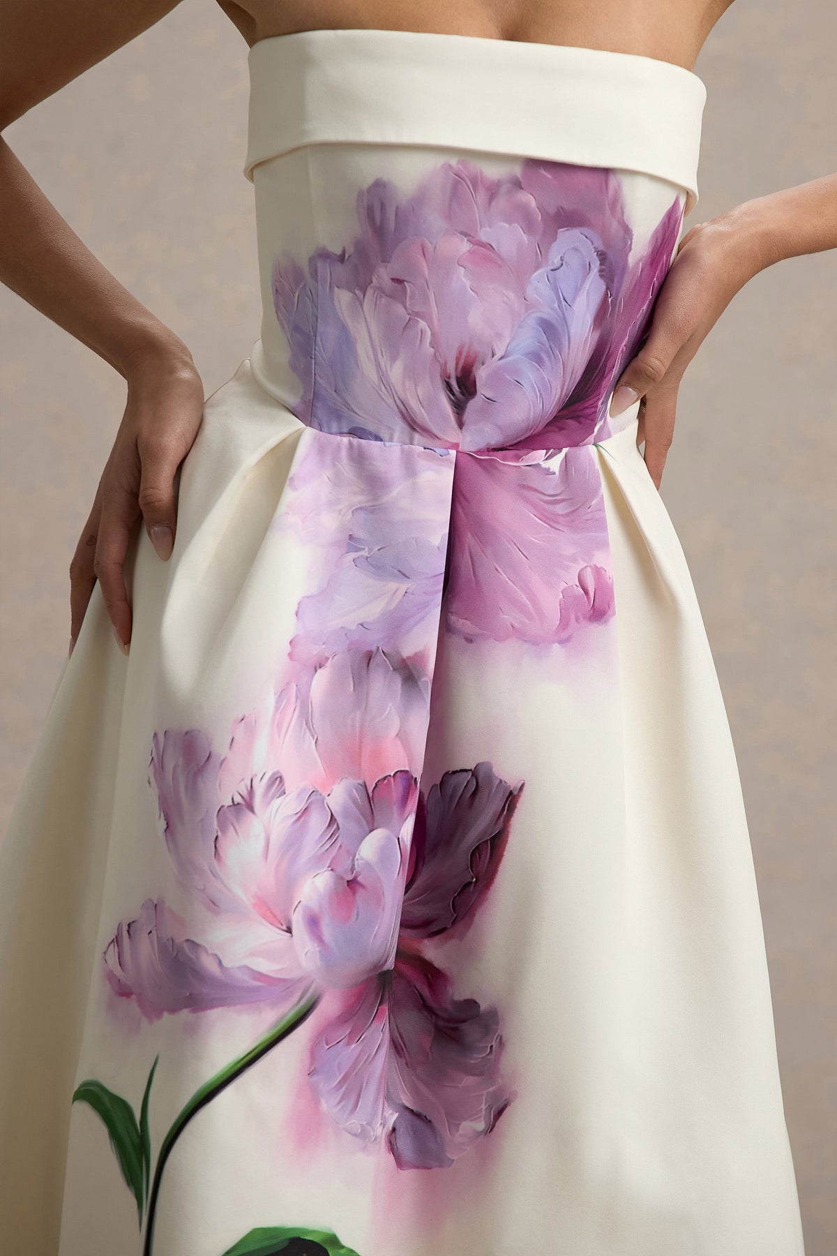 Annalise | Peony Blumenmuster Bandeau Skater Midikleid