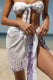 Ayanna | Lila Chiffon-Sarong mit Blumenmuster